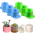 thumbnail image 1 of Moldes de silicona para manualidades creativas, mini macetas octagonales para cemento, yeso, moldes para manualidades, versátiles para múltiples usos, incluso aptos para horno y microondas, 1 of 5