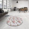 thumbnail image 4 of Ahgly Company Machine Washable Indoor Rectangle Transitional Pearl White Beige Area Rugs, 2' x 5', 4 of 7