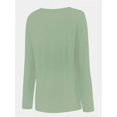 thumbnail image 3 of Womens Long Sleeve Round Neck Shirts Casual Basic Tops Tee Shirts Fall Winter Tops, 3 of 5