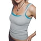 thumbnail image 3 of Lucakuins Mujeres Tank Tops, Color Sólido Básico Sin Mangas Escote Redondo Slim Fit Camisas Camisola Acanalada Tops Lucakuins moda, 3 of 5