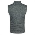 thumbnail image 5 of hopeusnice Men's Fleece Vest Lightweight Outdoor Sports Full Zip Stand Collar Sleeveless Knitted Waistcoat with Pockets Dark Gray L, 5 of 5