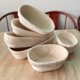 thumbnail image 1 of Oval Natural Rattan Fermentation Bread Basket Banneton Dough Wicker Rattan Mass Proofing Proving Rattan Baskets with Cloth Cover35CMChina He Qiyong unisex, 1 of 1