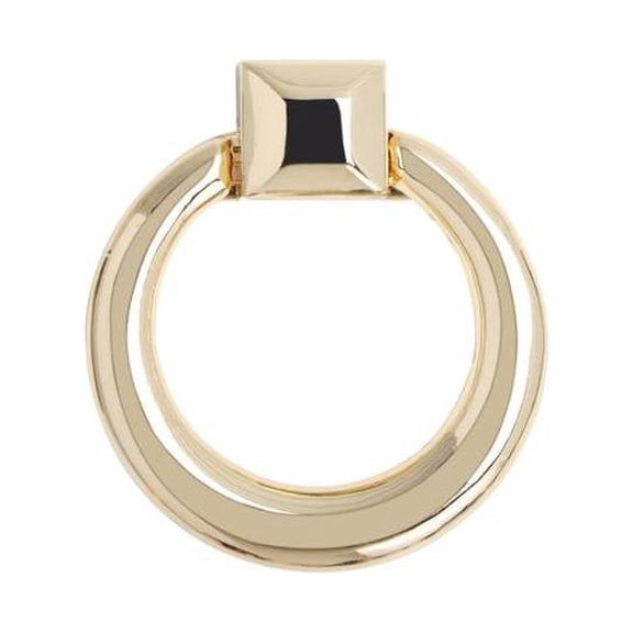 Utopia Alley HW281PLGD021 Anello Ring Cabinet Pull  Polished Gold  1.6 inch x 1.9 inch