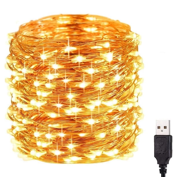 USB String Light Outdoor Fairy Light Long Life Decoración festiva (120LED) Lamparas Tmvgtek Para estrenar