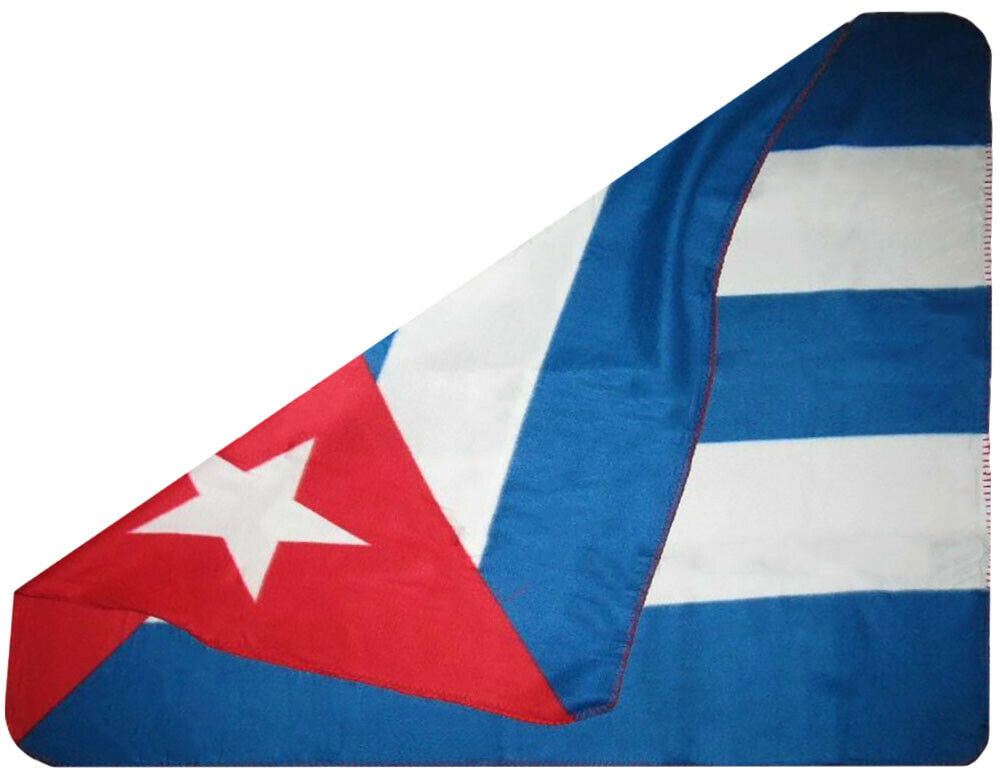 NEW LOWER PRICE CUBA  FLAG FLEECE THROW BLANKET   50" x 60" 