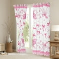 thumbnail image 3 of Homewish Kawaii Bowknot Curtains Pack of 2 (42x84 Each) for Girls, White Pink Plaid Curtains Blackout, Hand Drawn Love Hearts Bedroom Curtains, Luxury Bedroom Decor, 3 of 6