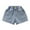 Blue B, variant on Kukoosong Girls Shorts Big Girls Summer Thin Colorful Buttons Elastic Waist Shining Jean Perforated Jean Shorts Culotte Blue 6-7 Years