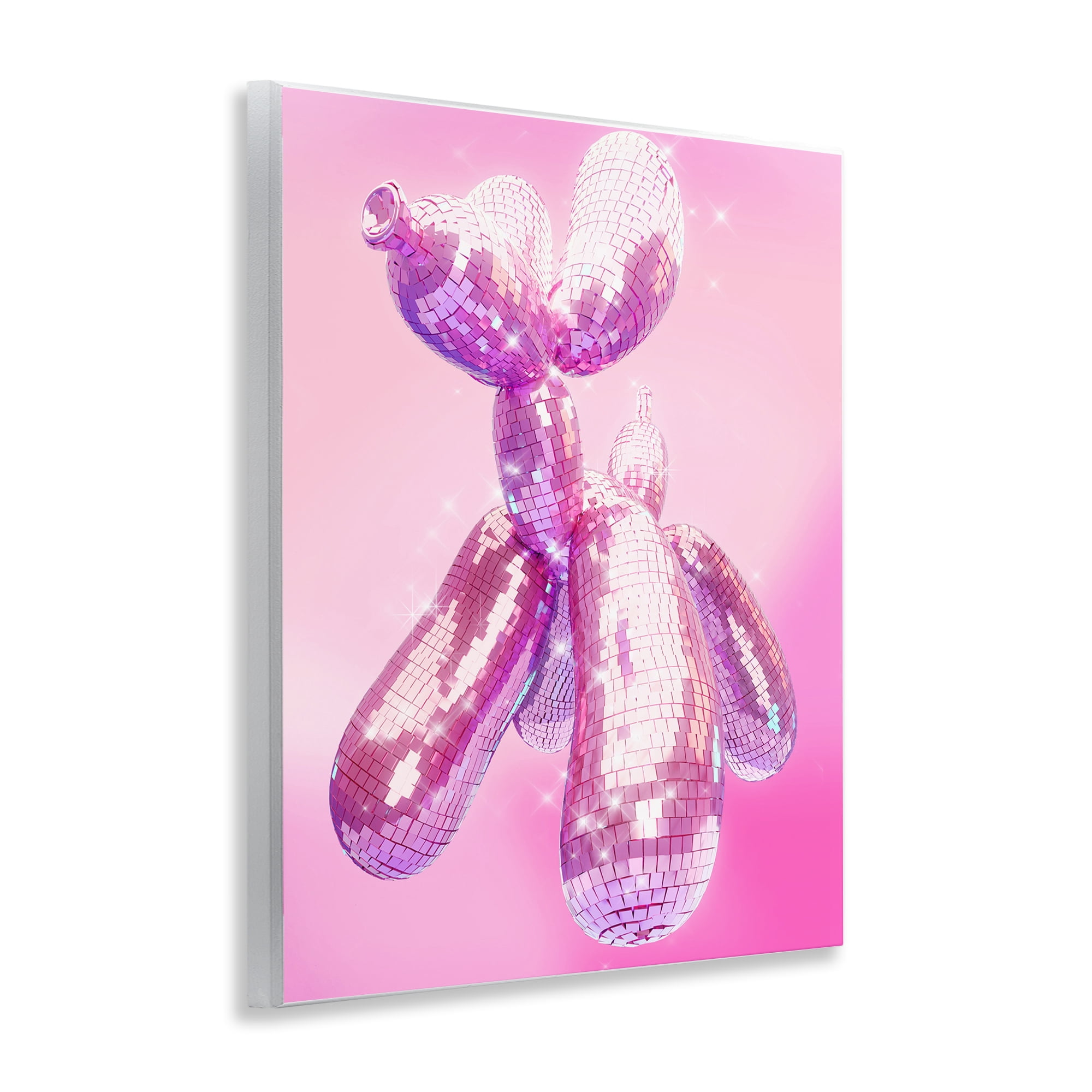 Stupell Industries Balloon Dog Disco Ball Abstract Painting Unframed Art Print Wall Art, 11 x 14