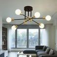 thumbnail image 2 of Nordic Iron Chandelier Ceiling Light Pendant Light for Hallway Kitchen 6 Lights, 2 of 8