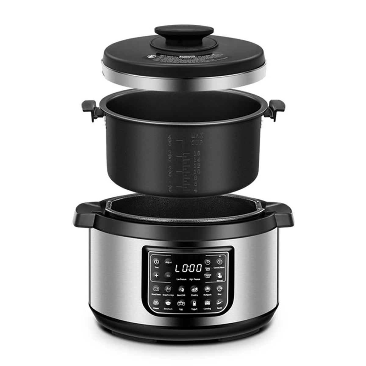 Kepooman 8 Quart Electric Pressure Cooker, Stainless Steel Multi-Function Rice Cooker, Black Kepooman 8 Quart Electric Pressure Cooker, Stainless Steel Multi-Function Rice Cooker, Black