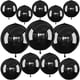 thumbnail image 1 of Globos de aluminio Vibzox, 4D, redondos, negros, 22, 15, 10 cm, para fiestas, 12 unidades, 1 of 8