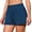 Navy, variant on 3"Swim Shorts for Women Side Pleated Bathing Bottoms High Waisted 2-In-1 Tankini Swimming Trunks with Pockets