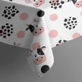 thumbnail image 5 of White Cow Dot Pattern Square Tablecloth,Waterproof Square Table Cover,Wipeable Spillproof Washable Table Cover for Home Kitchen Party Decor 60"x60"(152x152cm), 5 of 6