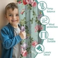 thumbnail image 3 of Blackout Kids Curtains,Pioneer Flower Floral Print Pattern Childrens Insulated Curtains Set Of 2,Bedroom Essentials,Toddler Room Decor 52"x63", 3 of 5
