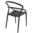 thumbnail image 3 of Luxury Commercial Living 32.25" Black Outdoor Patio Round Dining Chair, 3 of 7