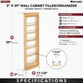thumbnail image 3 of Rev-A-Shelf Pullout Wall Filler Cabinet Wooden Organizer, 39" Hgt, 432-WF39-3C, 3 of 10