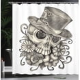 thumbnail image 4 of Ambesonne Colorful Shower Curtain, Sketch Mexican, 69"Wx84"L, Dimgrey and White, 4 of 5