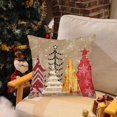 thumbnail image 2 of Christmas Pillow Cover 20x20 Inch Red White Christmas Tree Stars Decoration Holiday Farmhouse Winter Pillow Case Snowflake Decor Cushion Cover for Home Sofa Couch, 2 of 6