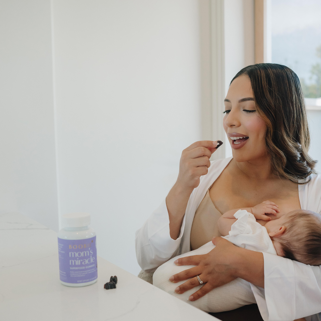 Boobie Bears Elderberry Lactation Gummies, Supporting Lactation with Milk-Boosting Superfoods, 60 Gummies