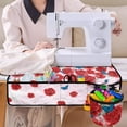 thumbnail image 4 of HELLHERO Red Roses and Blue Butterflies Sewing Machine Mat Fabric Polyester Washable Waterproof for Woman Gifts Travelling and Sewing Classes, 4 of 5