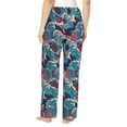 thumbnail image 3 of Daiia Fish In The Wave Women's Sleep Pant with Pockets and Drawstring,Pajama Pants-XX-Large, 3 of 9