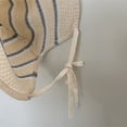 thumbnail image 5 of Sun Hat with Bow Only Moment Womens Beach Sun Straw Hat Blended Fabric with Wind Lanyard Upf Summer Straw Sun Hats for Women Black,One Size, 5 of 5
