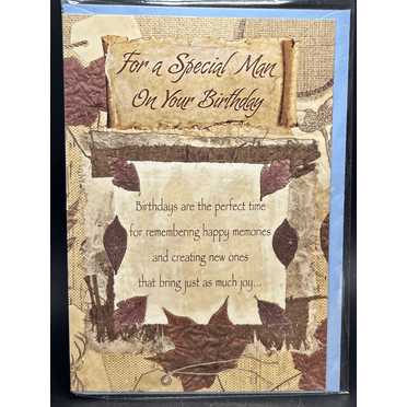 For A Special Man on Your Birthday Greeting Card w/Envelope