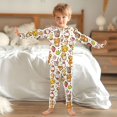 thumbnail image 6 of Dailycode Cotton Pajama Set Snug Fit Long Sleeve Top and Pants for 18M-8Y Cute Bear with Sweet and Dessert, 6 of 7
