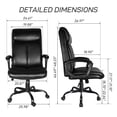 thumbnail image 6 of HForesty Home Office Chair - Executive Office Chair Adjustable Computer Desk Chair with Lumbar Support, Padded Armrest, Comfy Cushion Seat for Work, Study, 6 of 8