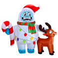 thumbnail image 4 of Decoración navideña inflable Joiedomi Yeti con reno 6 pies, 4 of 9