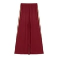 thumbnail image 6 of TiaoBug Womens Liturgical Worship Praise Lyrical Dance Outfits Single Sleeve Dress with Wide Leg Pants Burgundy XXL, 6 of 7