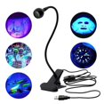 thumbnail image 2 of AMERTEER Lamp Counterfeit Detector Lamp LED Simple Operation Compact Ultraviolet UV Desk Lamp Mini Gel Light for Manicure Black, 2 of 7