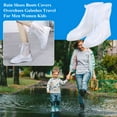 thumbnail image 3 of Rain Shoe Covers - Plastic Waterproof Boot Covers, Reusable And Easy To Clean Rain Shoes Boots Covers, Overshoes Galoshes Travel for Men Women Kids (1 Pair, M), 3 of 4