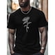 thumbnail image 1 of Camisetas para hombre, camisetas de manga corta con estampado de girasoles en gris, cuello redondo, 1 of 7