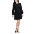 thumbnail image 3 of Hilary Radley Women's Pleated Stretch Dress, Black Medium - NEW, 3 of 5