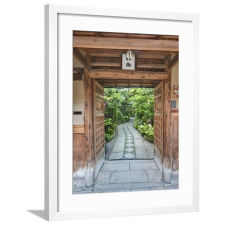 Restaurant Entrance at Gion, Kyoto, Japan Framed Print Wall Art By Rob