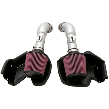 K&N Performance Air Intake Kit 69-7078TS with Metal Tube and Lifetime Red Oiled Filter for Infiniti G37, Nissan 370Z 3.7L
