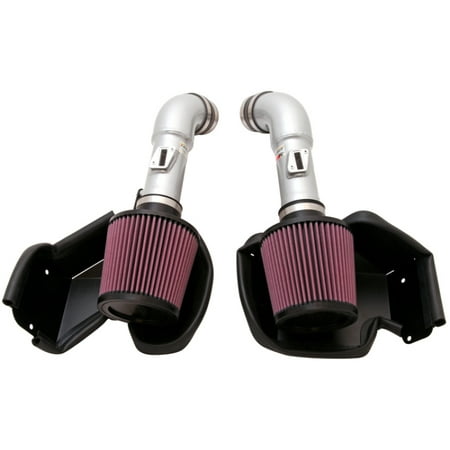 Performance Air Box K&N Performance Air Intake Kit 69-7078TS with Metal Tube and Lifetime Red Oiled Filter for Infiniti G37, Nissan 370Z 3.7L V6 ()