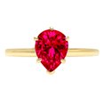 thumbnail image 7 of Solitaire Engagement Ring for Women - 1.5ct Simulated Ruby in 14K Yellow Gold Promise Ring, 7 of 7