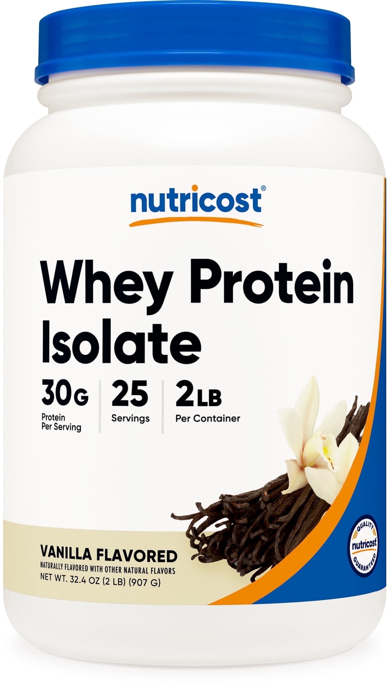 Nutricost Whey Protein Isolate Powder (Vanilla) 2LBS - Gluten Free & Non-GMO