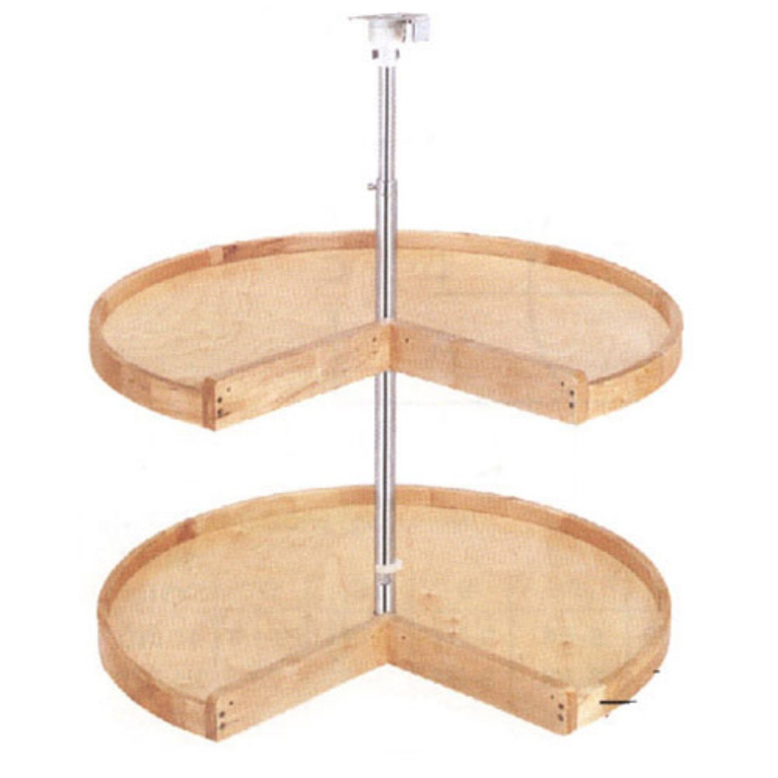 Rev A Shelf Wood Pie Cut 2 Shelf Lazy Susan Walmart Com