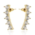 thumbnail image 2 of Arete largo moda mujer CYRA de corazones cristal, 2 of 2