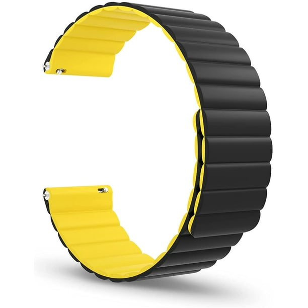Correa de reloj magnética, correa de silicona para reloj inteligente de liberación rápida, 0.787 in, 0.866 in, para Galaxy Watch 1.654 in, 1.811 in, Gear S2 S3 Classic Frontier Active 2 1.575 in