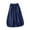 Navy, variant on Midi Skirt for Women 2025 Fashion Solid Color Elastic Waist Casual Cotton Linen Skirts with Pocket Women's Skirts