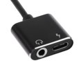 thumbnail image 3 of Adaptador de cables de carga para auriculares de audio tipo C 2 en 1 para Black Negro Baoblaze Adaptador de audio 2 en 1, 3 of 5