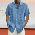 thumbnail image 4 of Mens Digital 3D Printed T Shirt Short Sleeved Shirt Top Lapel, 4 of 4