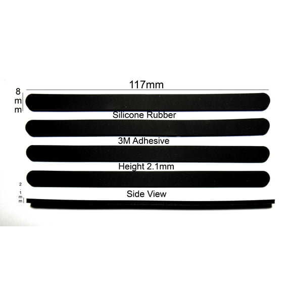 VATH Self Adhesive Silicone Rubber Feet 117mm(L) x 8mm(W) x 2.1mm(H) 4pcs [RB214]