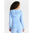 thumbnail image 3 of No Boundaries Chenille Zip-Up Hoodie, Women's, 3 of 5