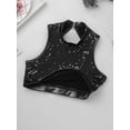 thumbnail image 7 of iiniim Kids Girls Shiny Sequins Hip-hop Jazz Dance Crop Top with Bottoms Set Black 8, 7 of 7