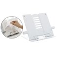 thumbnail image 3 of Rongfmy Book Stand Holder with Page Paper Clips for Reading Rest, Cookbooks, Recipes, White A, 3 of 9